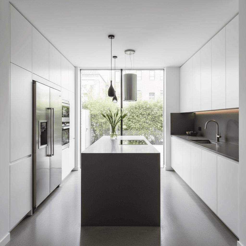 Contemporary kitchen with modern finishes and sleek design