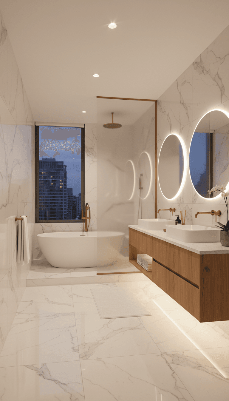 Contemporary bathroom with modern fixtures and clean finishes