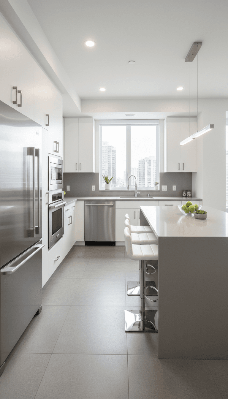 Modern kitchen with clean lines and contemporary finishes