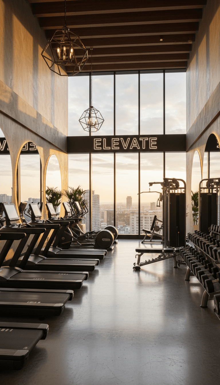 State-of-the-art fitness center with contemporary equipment